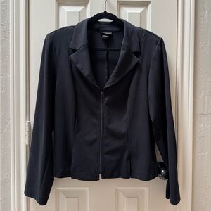 Lane Bryant 14/16 Zippered Blazer, Black